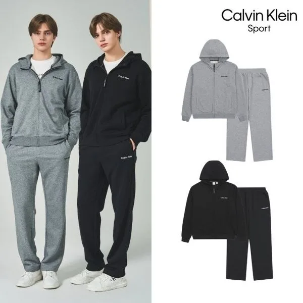Calvin Klein CK 시그니처 에센셜 셋업(후디집업+팬츠) 2종, 남성