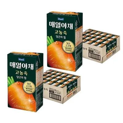 매일야채 고농축 당근의힘, 125ml, 48개