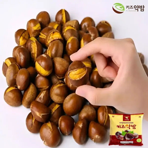 e키즈약밤 26년산 첫 수확 햇밤 약단밤 생율 칼집밤 부여밤 깐밤 500g 2팩