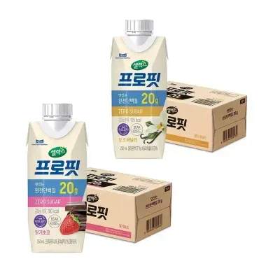 셀렉스 프로핏 밀크 바닐라, 250ml, 18개 + 셀렉스 프로핏 딸기초코, 250ml, 18개 1개