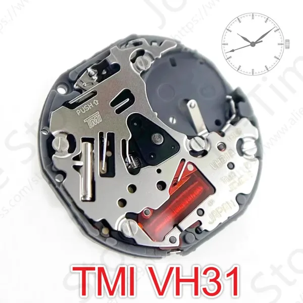 VH31 스윕 세컨드 3 바늘 일본 쿼츠 무브먼트 Tmi 시간 모듈 무브먼트 Vh31b 110 ½ 라인 쿼츠 무브먼트 3 바늘1/4 Cen