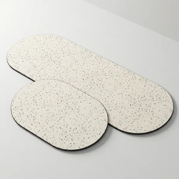 빨아쓰는 규조토 발매트, 아이보리, 60x40cm 1개 + 120x40cm 1개, 2개