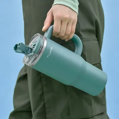 텀스 플립 스트로우 대용량 텀블러 900ml