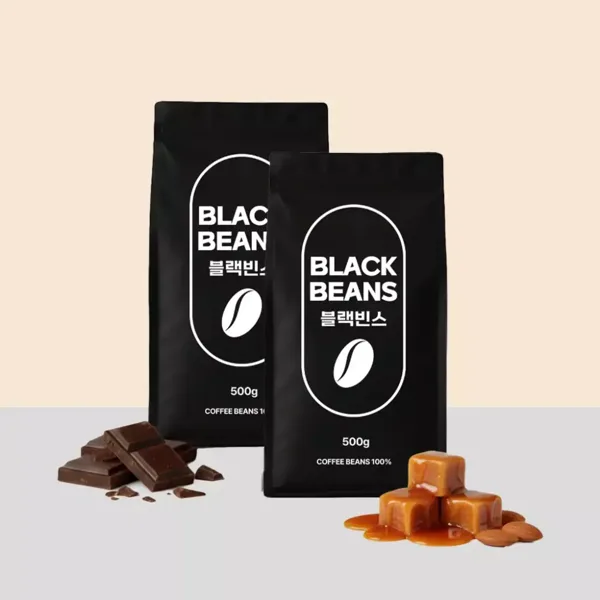 블랙빈스 원두커피 500g 2봉 총 1kg 홀빈 분쇄선택