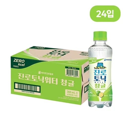 제로칼로리 진로 토닉워터 청귤 300ml*24입 x 1박스