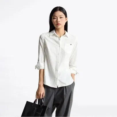 코듀로이 롤 탭 셔츠 T22F7WSH080WT1YBL