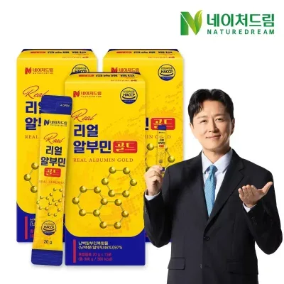 네이처드림 리얼 알부민 골드 20g 15포x3박스