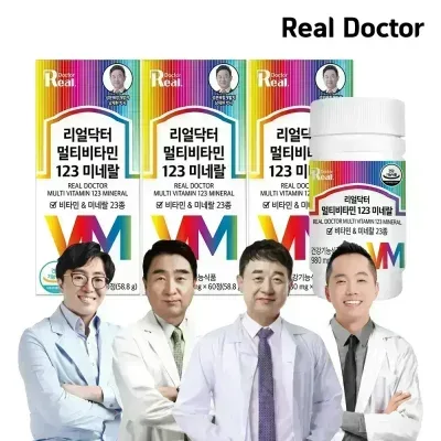 리얼닥터 멀티비타민 123 미네랄 60정 3개 (6개월분)