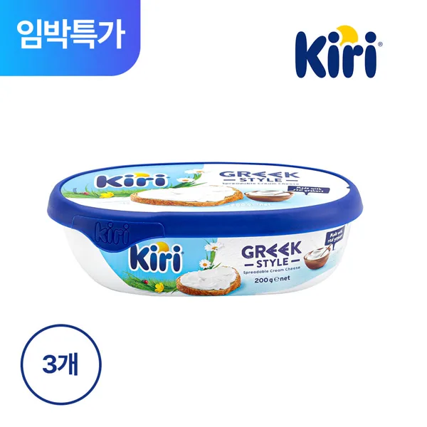 끼리 크림치즈 스프레드 그릭스타일 200g x 3통