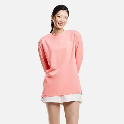 우먼 루즈핏 아트웍 래쉬가드 코랄 (B6SWWRG002CRL)