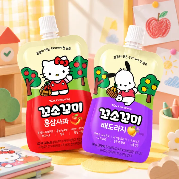 광동제약 꼬소꼬미 200ml 4종 40입 (보리/옥수수/밀크/사과)