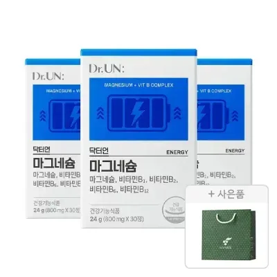 닥터언 마그네슘 30정, 3개 +쇼핑백