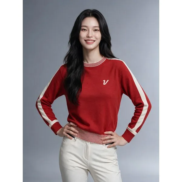 여성 골프 라운드 방풍 니트 VLKTNA91_RE