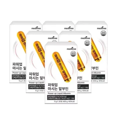 메디트리 파워업 마시는 난백 먹는 알부민 6박스 (180포)