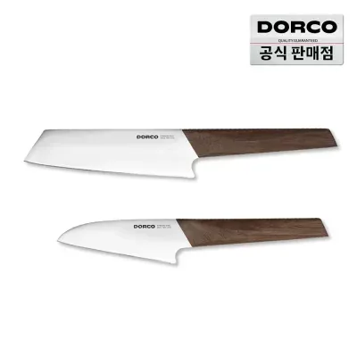 도루코 프리미엄 어반우드 주방칼 2종세트 (14cm+10cm) 식도 천연원목 핸들