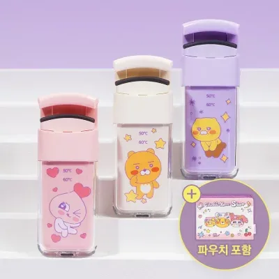 카카오프렌즈 윙클 미니 속눈썹고데기 온열뷰러 히팅뷰러 (전용 파우치 포함)