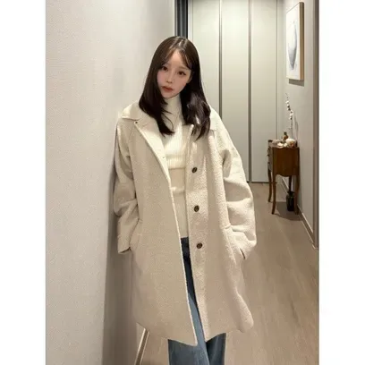더틸버리 알파카 블렌드 발마칸 코트 TRBM0CT12W