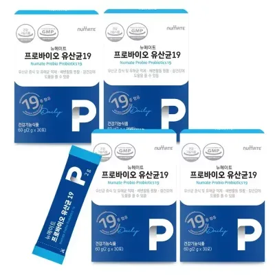 뉴메이트 프로바이오 유산균19 30포 (4박스/4개월분)