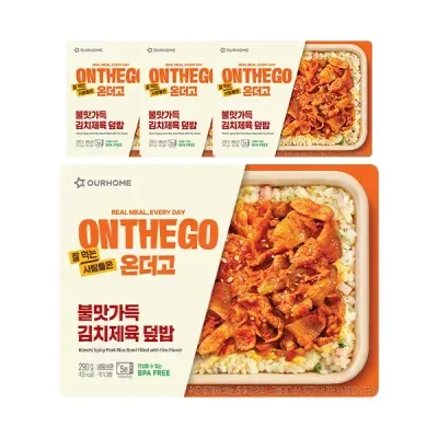 아워홈 온더고 김치제육덮밥 290g, 4개