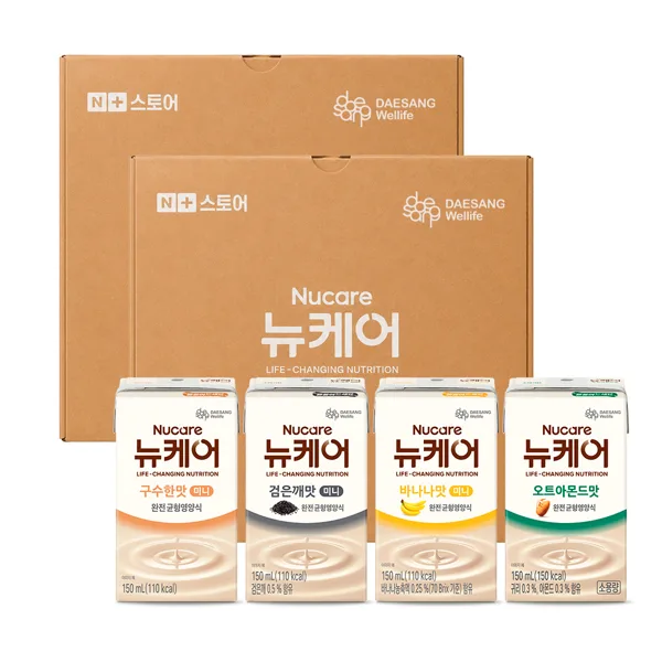 뉴케어 N150 시리즈 미니 구수한맛+검은깨+바나나+오트아몬드 150ml, 40개