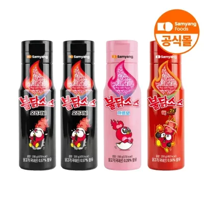 삼양식품 불닭소스 4입 (오리지널 2/까르보 1/핵불닭 1)