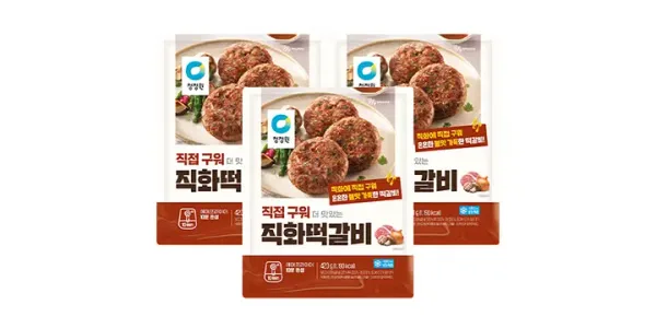 청정원 더맛있는직화떡갈비 420g, 3개