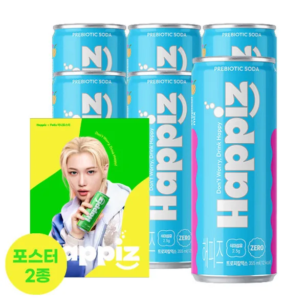 해피즈 트로피칼 355ml캔 12입+필릭스 미니포스터