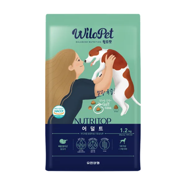 유한양행 윌로펫 말랑육즙 강아지 소프트 사료, 어덜트, 1.2kg, 1개