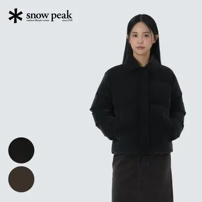 실키 여성 카라넥 다운 자켓 캠핑룩 패딩 S25WWTDJ27_BSO