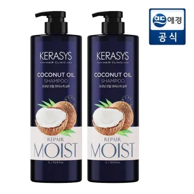 케라시스 내추럴레시피 코코넛오일 샴푸 1L x 2개