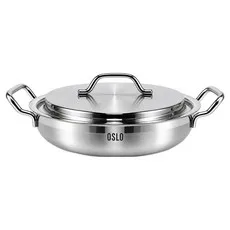 오슬로 인덕션 플레인 IH 스텐냄비 전골 24cm, 혼합색상, 1개, 본체 + 뚜껑