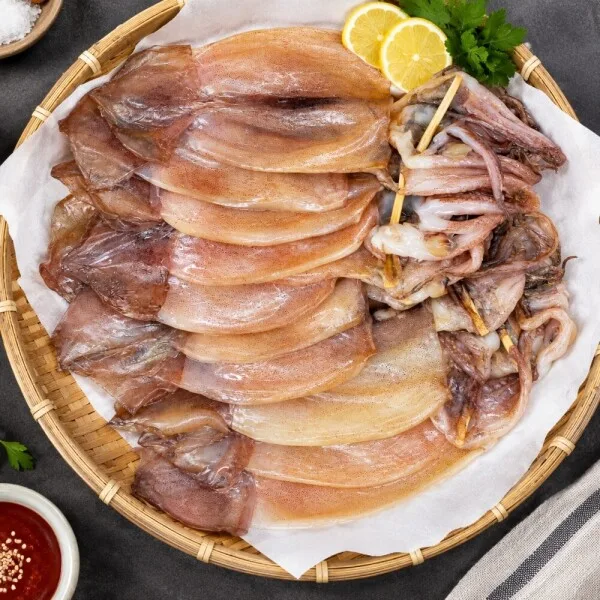 반건조 오징어 5마리