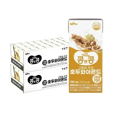 콩앤콩 고칼슘 두유 호두와 아몬드 48팩