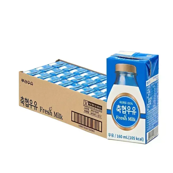 축협우유 멸균 흰우유 160ml, 24개