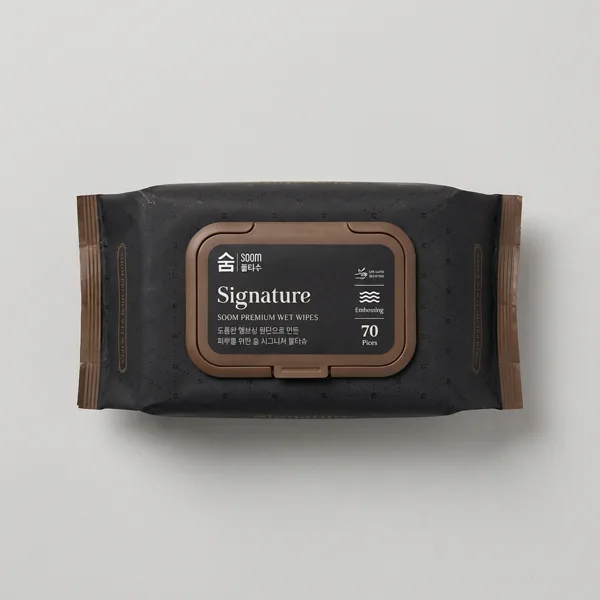 숨 시그니처 물티슈, 63gsm, 70매, 10팩