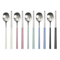 브리앙뜨 펄인러브 수저세트 믹스 5벌, 아이보리+핑크펀치+스카이블루+민트+블랙, 1개