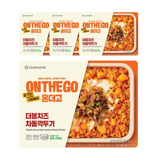 아워홈 온더고 더블치즈 차돌깍두기 300g, 4개