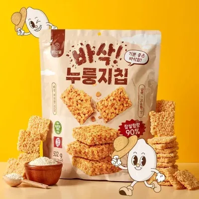 대용량 찹쌀 90% 이선별 누룽지칩 502G 2팩