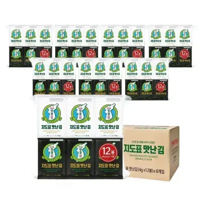 지도표 맛난김 재래 식탁김 4g 12봉x8개 (총96봉) 1박스