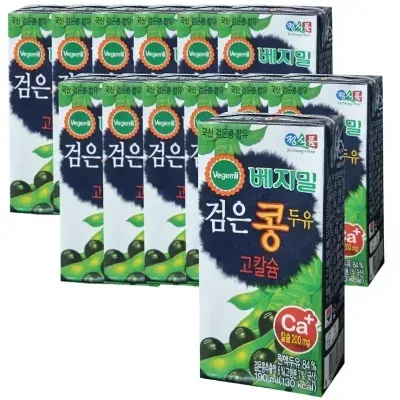 정식품 베지밀 검은콩 고칼슘 두유 190ml x48팩 검은참깨